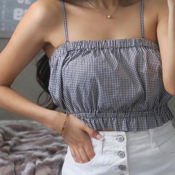 Urban Outfitters Tops - Urban Outfitters Plaid Crop Top Tank